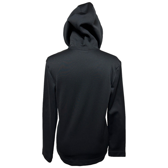 Adidas Hoodie Womens Medium Black White Aeroready Fleece Lined Logo Spellout - Picture 3 of 14